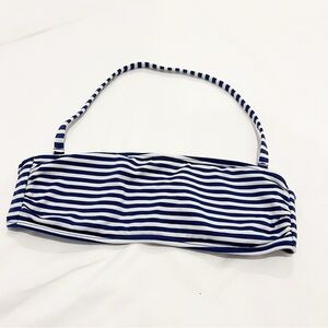 Splendid Blue and White Stripe Bandeau Bikini Top Size XS